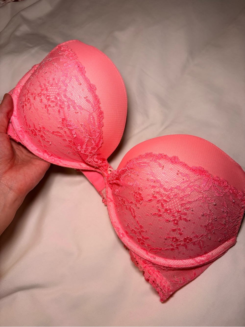 Victoria's Secret Pink Lace Push-Up Bra Vintage